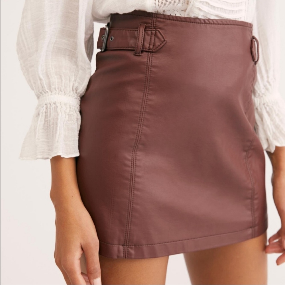 Free People Charli Vegan A-line Skirt